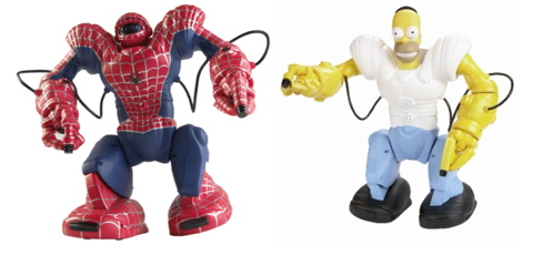 Homer ja Spiderman robosapien
