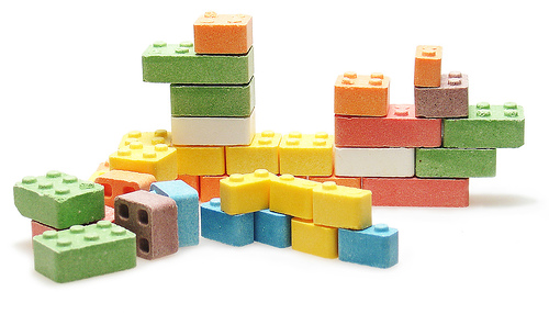 syötävä lego palikka