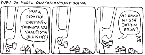 Pupu ja Marsu olutasiantuntijoina