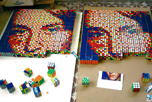 Rubikin kuutio taideteos