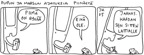 Pupu ja Marsu ja ajatuksia piimästä