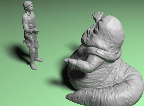 3D skannaus han solo jabba hut