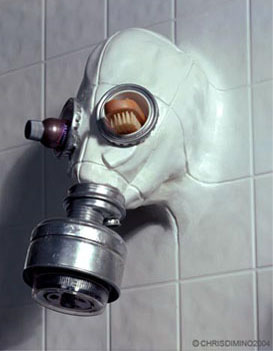 Kaasunaamarisuihku - vuoden kummallisinta kylpyhuonedesignia?