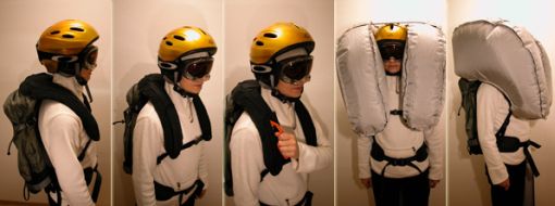 Lifebag - reppu turvatyynyillä extremeurheilijoille