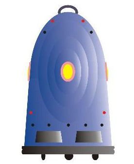 Matkustajaa seuraava automaattinen robottimatkalaukku