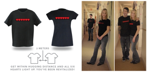 8-Bit Dynamic Life Shirt näyttää sydänenergiat
