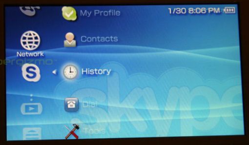 Skype julkaistu Sony PSP konsolille