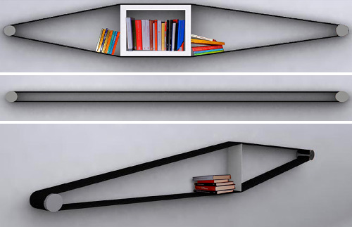Elastico-Bookshelf -konsepti