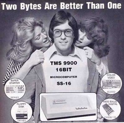 Kotitietokoneensta työjätti 16 kilotavun muistilla ja muita vanhoja tietokonemainoksia