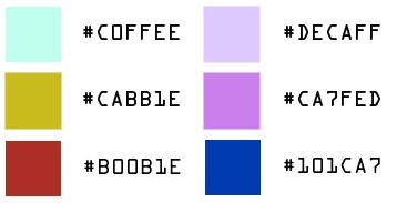 #C0FFEE on vaalean turkoosia