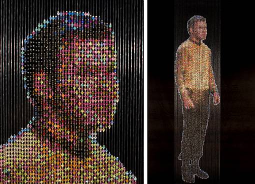 Kapteeni James T. Kirk muovihelmioviverhona