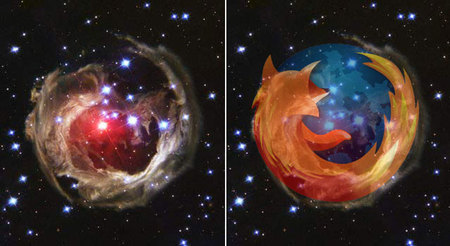 Firefox-logo löytynyt avaruudesta