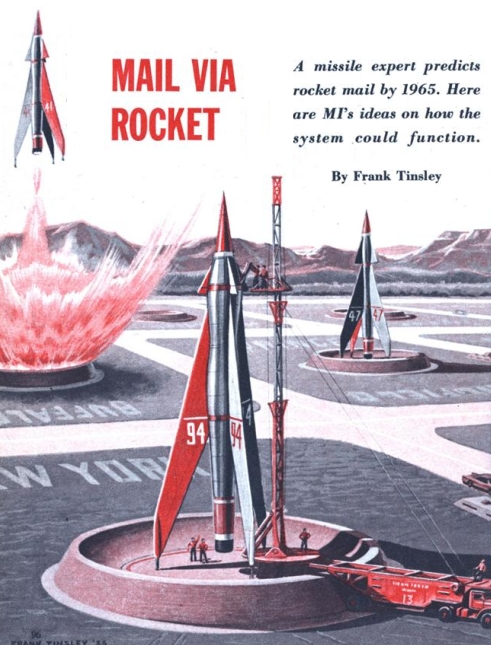 Rakettipostia luvassa vuonna 1965