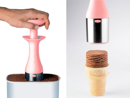 Cuisipro® Ice Cream Scoop & Stack tekee jäätelösylinterejä