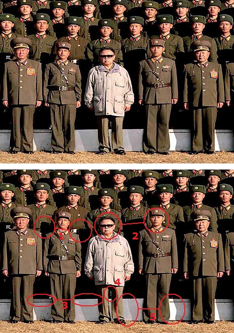 Onko Kim Jong-Il asetettu kuvaan kuvamanipulaatiolla