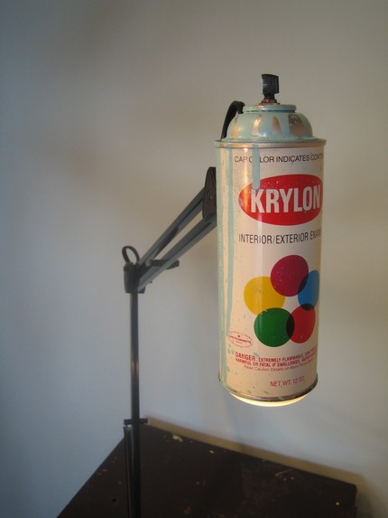 Krylon Spray Paint Lamp - Light Blue on upea! 1