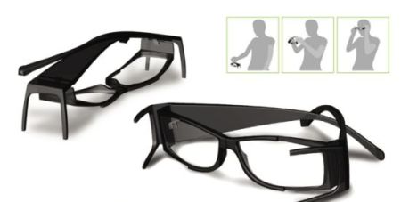 Silmälasit joihin on integroitu teline