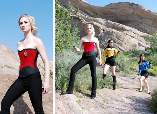 Red Trekkie Corset on Star Trek -korsetti Red Trekkie Corset on Star Trek -korsetti