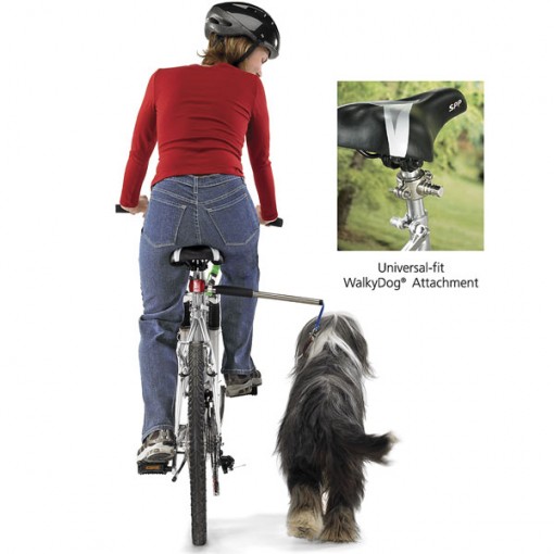WalkyDog taluttaa koiraa pyörän rinnalla