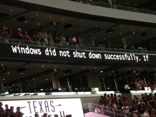 Ongelmia Dallas Cowboysien stadionilla Windowsin kanssa