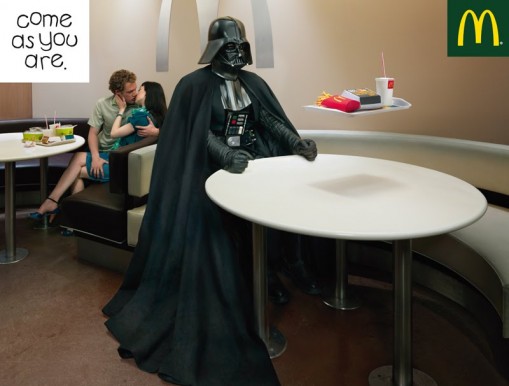 Darth Vader lienee vaikeasti palveltava McDonald's-asiakas