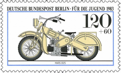 Mars on moottoripyörä 1920-luvulta, suunnittelijana Claus Franzenberg 3