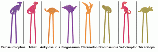 Dino Sticks -puikot opettavat syömään puikoilla jo nuorena Dino Sticks -puikot opettavat syömään puikoilla jo nuorena