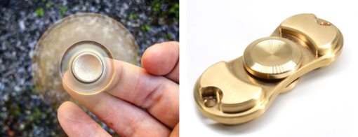 Erityishieno messinkinen fidget spinner