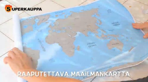 Raaputettava maailmankartta