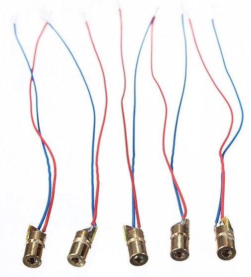 DC 5V 5mW 650nm 6mm Laser Dot Diode Modul Red Copper Head Tube
