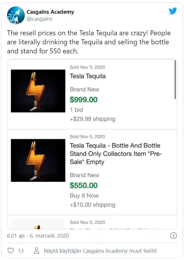 Tesla Tequila trokarit