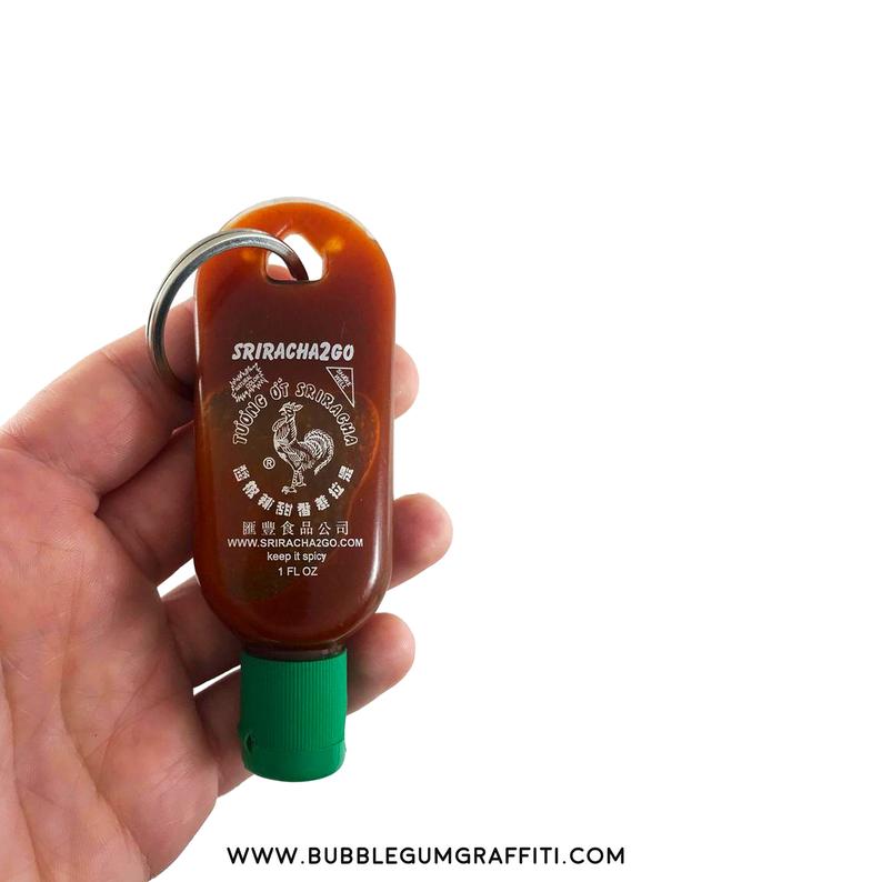 ETSY / Hot sauce keychain, hot sauce party favors, hot sauce gift, affordable gifts, small gifts, sriracha keychain, unique party gifts,