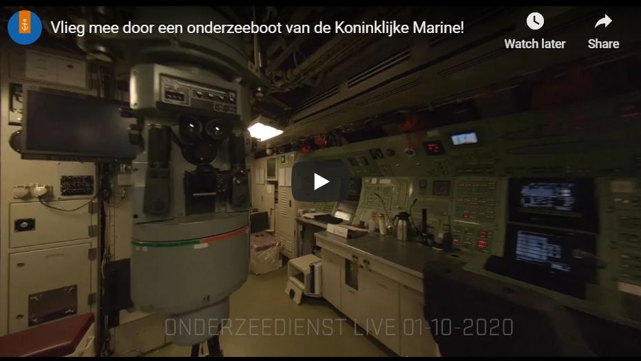 Sukellusveneen sisällä drone-lennokilla