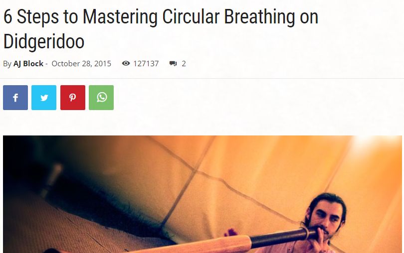 6 Steps to Mastering Circular Breathing on Didgeridoo6 Steps to Mastering Circular Breathing on Didgeridoo